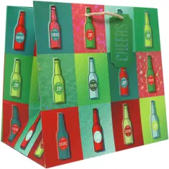 Pack/6: Beer Aisle Gift Bag - 10 x 4 x 8"