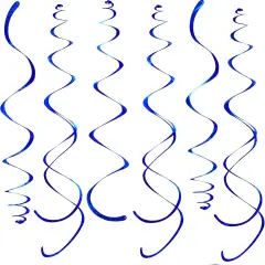 36 pcs Blue Party Streamers for Ceiling Party Decorations