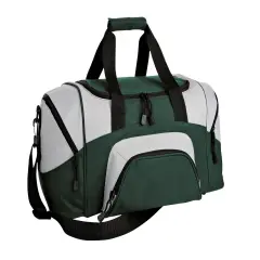 Port Authority&reg; Small Colorblock Sport Duffel Hunter/Grey