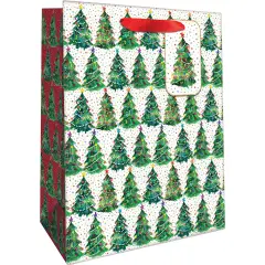 Pack/6: Christmas Trees Gift Bag - 10 x 5 x 12-1/2"
