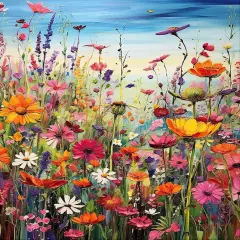 Sea of Flowers 5D Diamond Painting Dots Art Kits