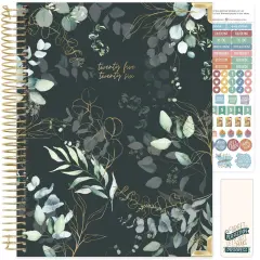 bloom daily planners 2025-26 Academic Planner, Hard Cover, 8.5" x 11", Eucalyptus, Green