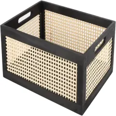 Decorative Organizer Crates Box with Built-in Handle