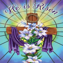 Cross Diamond Art Kit for Adults - Easter Cross with Flowers - DIY 5D Diamond Art - Crystal Craft - 30x40cm