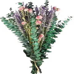 43 Pcs Dried Eucalyptus Stems & Lavender Flowers Bundle for Shower - Natural Fresh Eucalyptus Leaves Hanging Plants for Home and Wedding Decorations