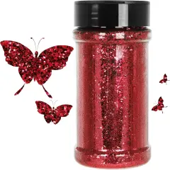 Red Glitter, 7.05 Oz (200g), Chunky Glitter for Resin Crafts Nails Tumblers Slime Cosmetic and Festival Decoration - Red Chunky Glitter Bulk