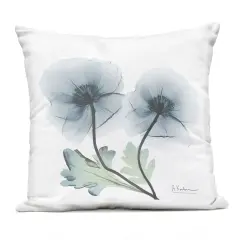 Stupell Industries Sapphire Flower Duo Outdoor Printed Pillow design by Albert Koetsier, 18 x 7 x 18