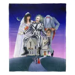 Warner Brothers Beetlejuice Silk Touch Throw Blanket Vintage Beetlejuice