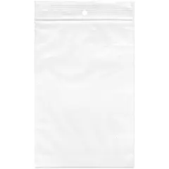 Plymor 4" x 6", 2 Mil with Hang-Hole Zipper Reclosable Plastic Bags
