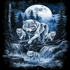 Diamond Art Kits for Adults Full Drill Round Diamond Painting Kits for Beginners Craft Kits for Home Wall Decor Gifts 11.8x15.7inch(Wolves)