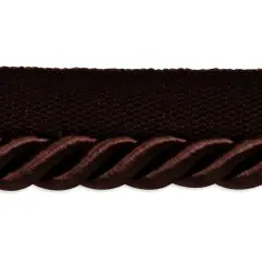 5 yards of Hilda 3/8" TwistedLip Cord Trim | 5 yard cut Chocolate