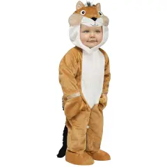Toddler Chipper Chipmunk Costume with Hood and Snap Bodysuit