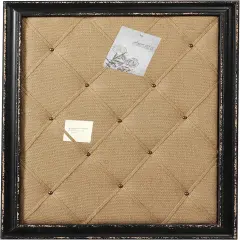 Large Linen Bulletin Cork Board - 21"&times;27" (Black Frame)