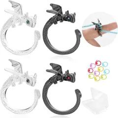 4PCS Crochet Rings, Dragon Tension Rings
