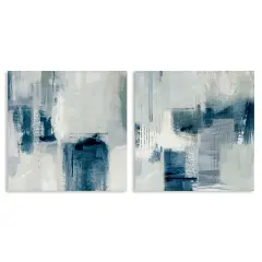 Stupell Industries Blue & Grey Tone Brush Strokes 2pc Canvas Set By Susan Jill