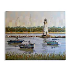 Stupell Industries The Watcher Cockspur Lighthouse Canvas By Linda Sperruzzi