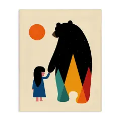 Stupell Industries Bear & Girl Silhouette Canvas By Andy Westface