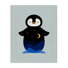 Stupell Industries Nature on Penguin Silhouette Canvas By Andy Westface