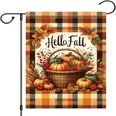 Fall Pumpkin Garden Flag Welcome Autumn Outdoor