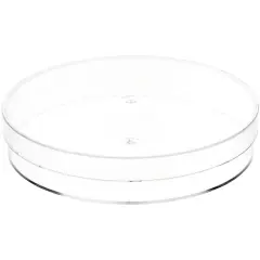 Pioneer Plastics 055C Clear Round Petri Dish Plastic Container, 5.5625" W x 1" H
