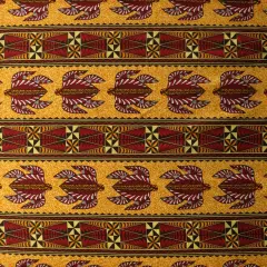 1 Yard Tonga Sea Turtles Peachskin Fabric with Polynesian Hibiscus Floral Print 44/45 Inch Width Yellow