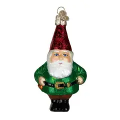 Old World Christmas 3.75 In Gnome Christmas Tree Ornament , Ornament Gardening Multicolored