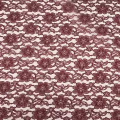 1 Yard Burgundy Rachelle Lace Fabric For Table Runners Curtains Overlays Crafts Decor 58&Prime;-60&Prime; Wide