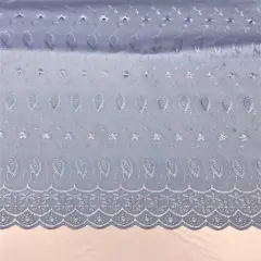 1 Yard Baby Blue Medium Eyelet Cotton Blend Fabric for Sewing Dresses and D&eacute;cor 41/42 Inches Wide