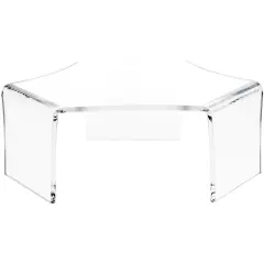 Plymor Clear Acrylic Tri-Leg (6 Sided) Display Riser, 4" H x 11" W x 9.125" D