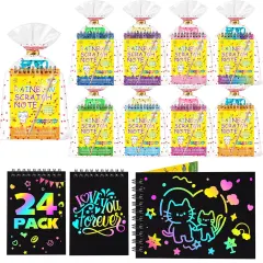 24 Pack Scratch Art Party Favors
