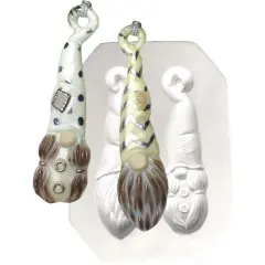 8" x 5.5" x 1.5" Two Gnome Ornaments Glass Fusing Kiln Mold