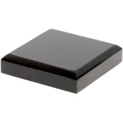 Plymor Black Acrylic Square Beveled Display Base, 3" W x 3" D x 0.75" H