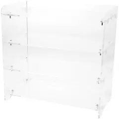 Plymor Clear Acrylic Straight Front 4-Shelf Display Unit