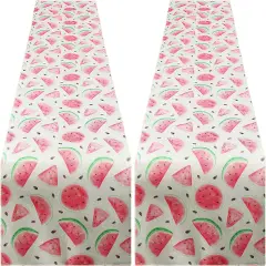 2 Pcs Watermelon Watermelon Theme Tablecloth