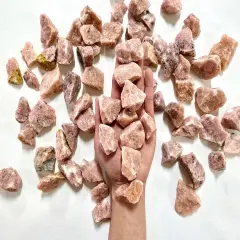 Strawberry Calcite Crystals Raw Rough Stones for Tumbling Vase Fillers and Crafts