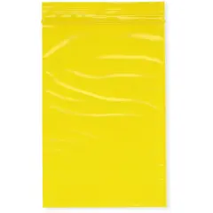 Plymor 4" x 6", Yellow 2 Mil Zipper Reclosable Plastic Bags