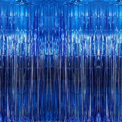 3.2 ft x 9.8 ft Metallic Tinsel Foil Fringe Curtains Party