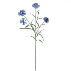 25" Natural Touch Blue Cornflower Artificial Floral Pick