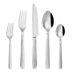 Stainless Steel Flatware Set Silver