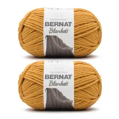 Bernat Blanket Big Ball Yarn 24 Pack-Burnt Mustard