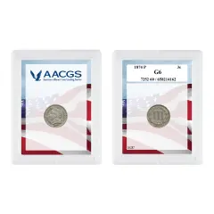 Three Cent Nickel Graded G6 by AACGS