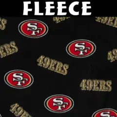 Licensed NFL San Francisco 49ers Fleece Black 70406D Fabric by the Yard