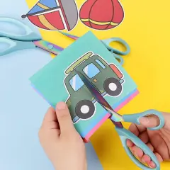 Craft Scissors, All Purpose Sharp Titanium Blade Shears, Comfortable Grips, School Scissors Set of 3 pack, Ideal for Office, Home, Sewing, Fabric, Kitchen, Arts and DIY Supplies