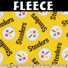 Licensed NFL Pittsburgh Steelers Yellow Allover Fleece 6235-D Fabric by the Yard