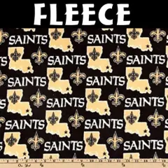 Licensed NFL New Orleans Saints Fleece 6267D Fabric by the Yard