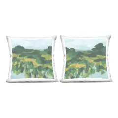 Stupell Industries Reflecting Green Nature 2pc Decorative Printed Throw Pillow Set Design by June Erica Vess, 18 x 7 x 18