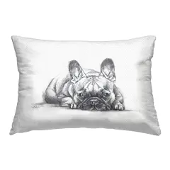 Stupell Industries French Bulldog Naptime Outdoor Printed Throw Pillow Design by Lindsay Kivi Fine Art, 14 x 7 x 20