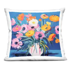 Stupell Industries Bright Poppies Bouquet Decorative Printed Throw Pillow Design by LSR Design Studio, 18 x 7 x 18