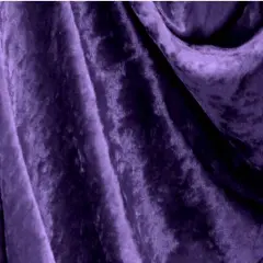 1 Yard Deep Purple Crushed Panne Velour Fabric 58/60" Wide, 100% Polyester, Soft Stretch for Apparel & Home Decor