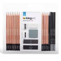 KINGART&reg; Sketch & Draw Set 26 pc